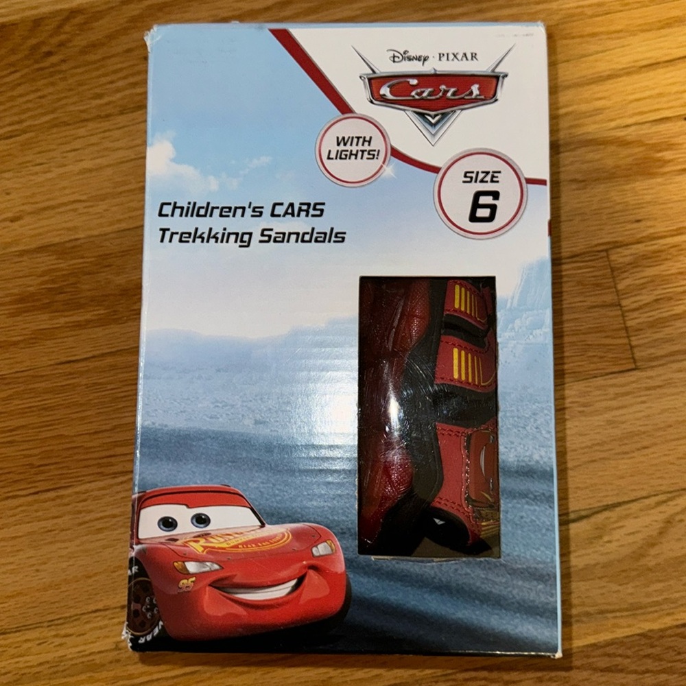 Disney Pixar Cars Light Up Sandals Size 6